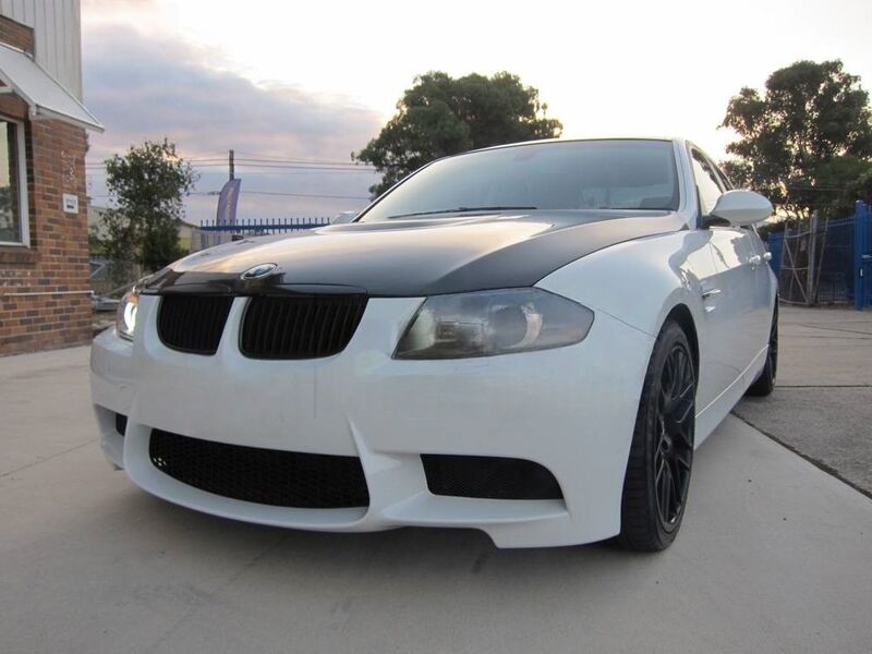 Black LED Angle Eye Projector Headlight Fit For BMW E90 Sedan 2005-2008