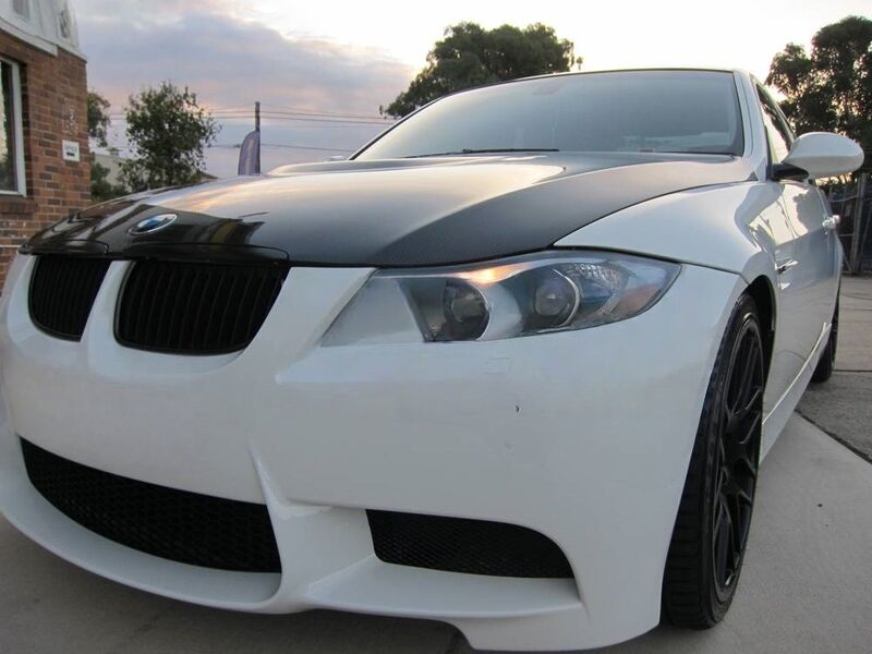 Black LED Angle Eye Projector Headlight Fit For BMW E90 Sedan 2005-2008