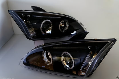 Black Projector Angel Eye Head Light Fit For Ford Focus MK2 XR5 Zetec 2004-2007