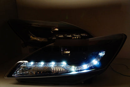 Black LED Projector Headlights Fit For Ford Focus XR5 Hatch 2008-2011