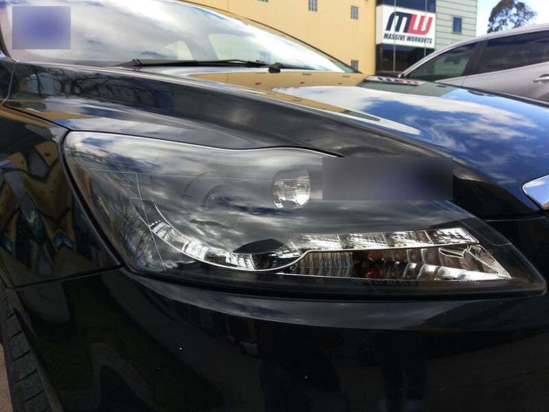 Black LED Projector Headlights Fit For Ford Focus XR5 Hatch 2008-2011