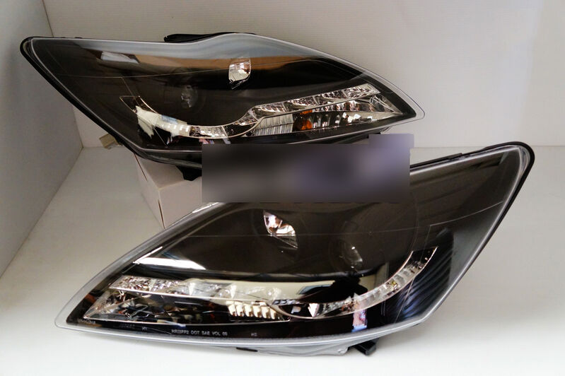 Black LED Projector Headlights Fit For Ford Focus XR5 Hatch 2008-2011