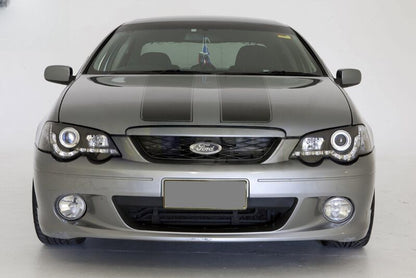 Black DRL LED Headlights Fit For Ford Falcon BA BF XR6 XR8 2002-2008