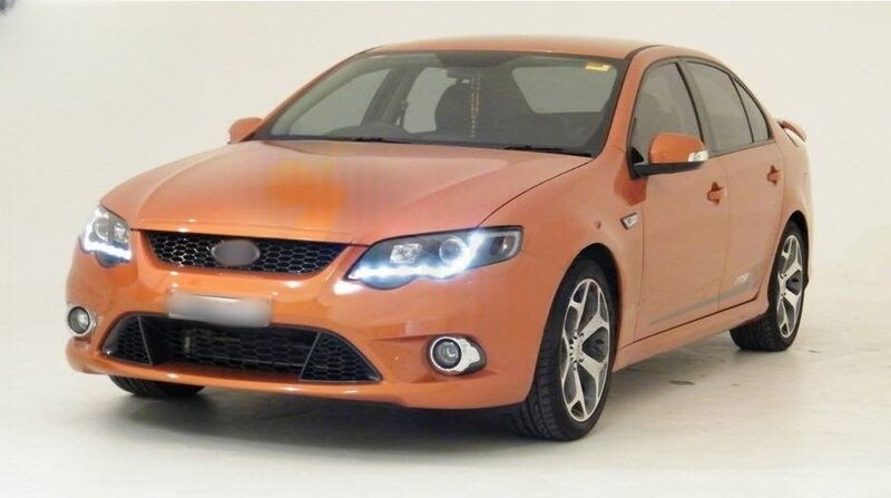 Black LED DRL Headlights Fit For Ford Falcon FG Sedan FPV XR6 XR8 2007-2014