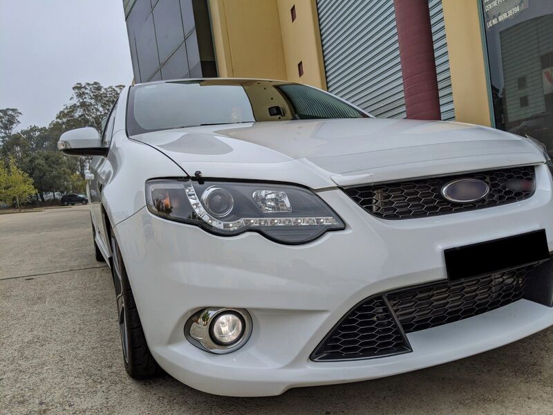 Black LED DRL Headlights Fit For Ford Falcon FG Sedan FPV XR6 XR8 2007-2014