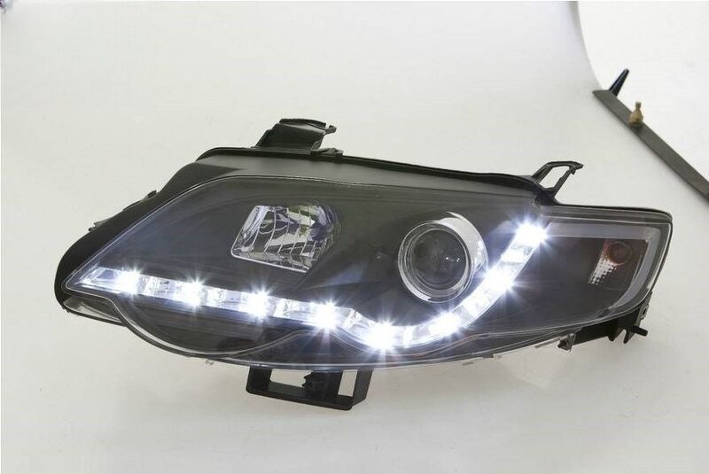 Black LED DRL Headlights Fit For Ford Falcon FG Sedan FPV XR6 XR8 2007-2014