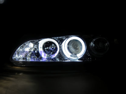 Clear LED Projector Angle Eyes Head Light Fit For Honda Civic EG SI SIR VTI 1991-1995