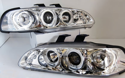 Clear LED Projector Angle Eyes Head Light Fit For Honda Civic EG SI SIR VTI 1991-1995