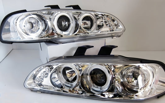 Clear LED Projector Angle Eyes Head Light Fit For Honda Civic EG SI SIR VTI 1991-1995