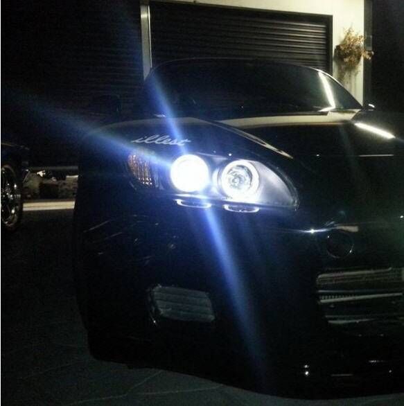 Black LED Angel-Eyes Projector Headlights Fit For Honda S2000 AP1 1999-2003