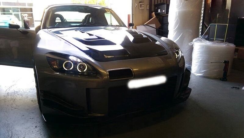 Black LED Angel-Eyes Projector Headlights Fit For Honda S2000 AP1 1999-2003