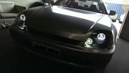 Black CCFL Angle Eye Projector Headlights Fit For Honda Prelude VtiR VtiS Type S 1996-2001