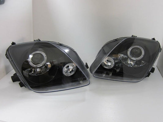 Black CCFL Angle Eye Projector Headlights Fit For Honda Prelude VtiR VtiS Type S 1996-2001