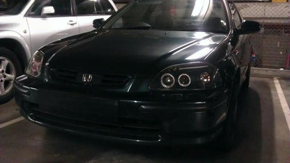 Black LED Angle Eye Projector Headlights Fit For HONDA Civic EK VTI 1996-1998