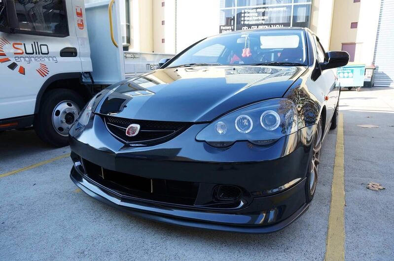Black LED Angel-Eyes Projector Headlights Fit For Honda Integra DC5 Type S Type R 2001-2003