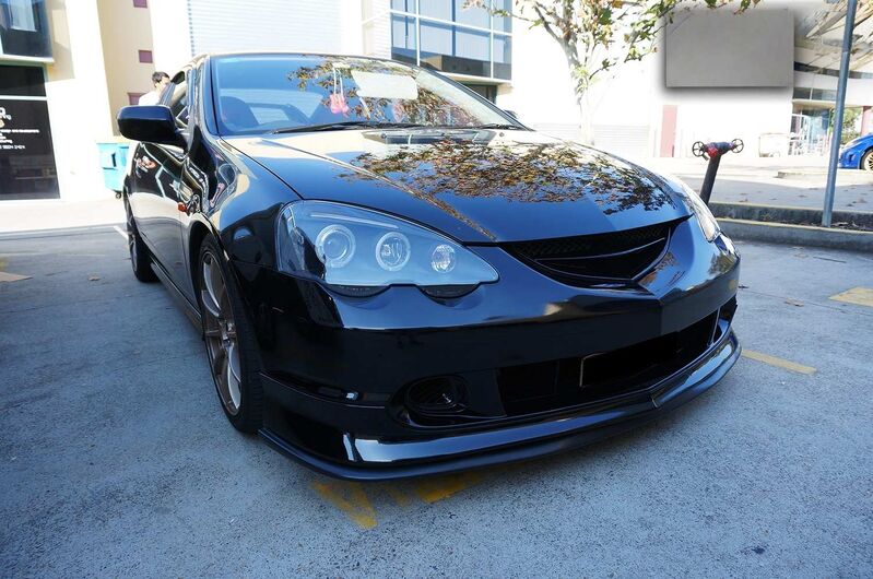 Black Dual Halo LED Projector Headlights Fit For Honda Integra Type S Type R 2001-2003