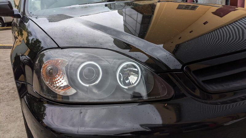 Black CCFL Angle Eye Projector Headlights Fit For Honda CIVIC EK VTIR VTIS 1999-2000
