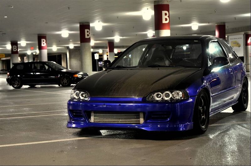 Black LED Projector Angle Eyes Headlights Fit For Honda Civic EG Si SiR Vti 1992-1995