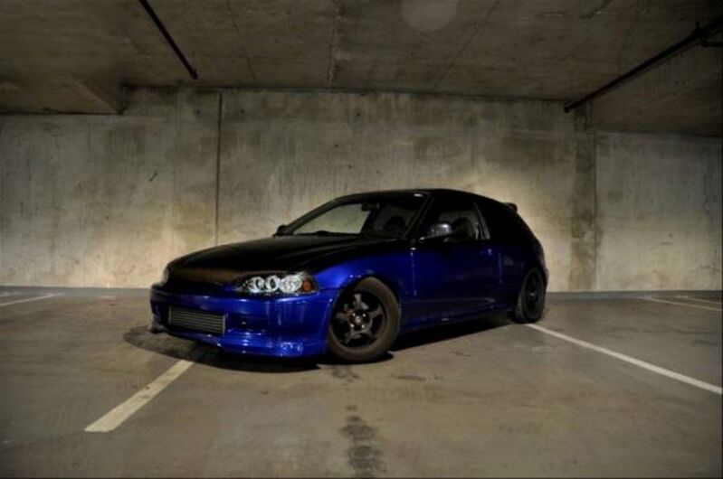 Black LED Projector Angle Eyes Headlights Fit For Honda Civic EG Si SiR Vti 1992-1995