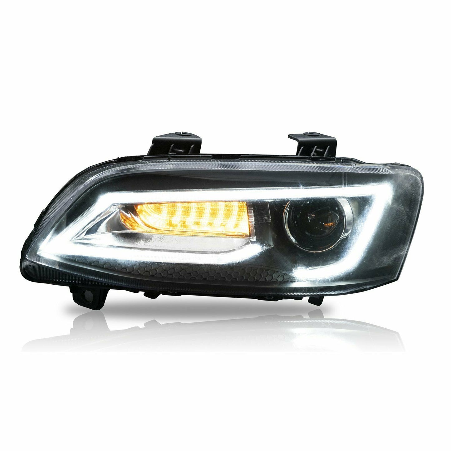 LED Headlights Sequential Blinker Fit For Holden VE Commodore Series 1 & 2 With HID Xenon Globes