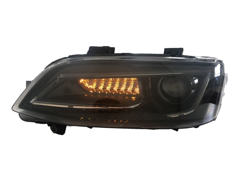 Black LED Headlights Sequential Blinker Fit For Holden VE Commodore Series 1 & 2 Xenon Globes