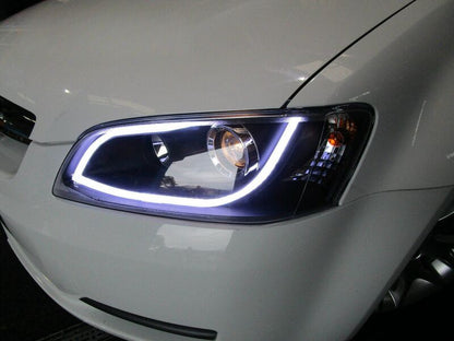 3D DRL LED Projector Headlights Fit For Holden Commodore VE HSV SV8 S1 2006-2010