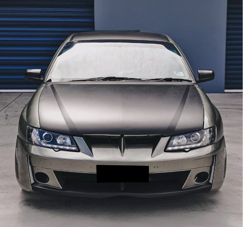 Black DRL LED Projector Head Lights Fit For Holden Commodore VY UTE 2002-2004