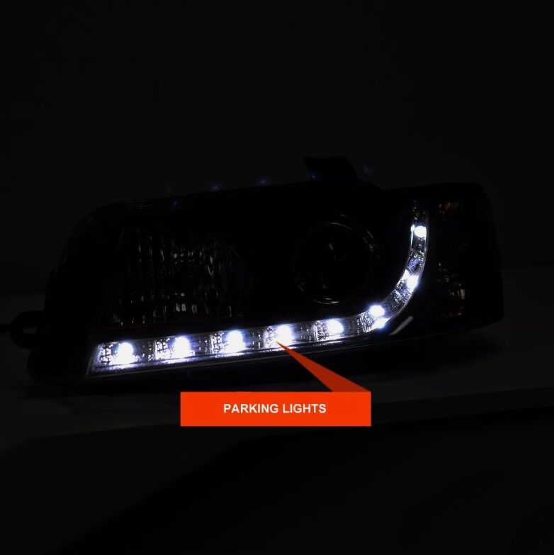 Black DRL LED Projector Head Lights Fit For Holden Commodore VZ UTE 2004-2006