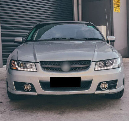 Black DRL LED Projector Head Lights Fit For Holden Commodore VZ UTE 2004-2006