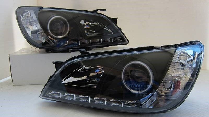Black CCFL DRL Projector Headlights Fit For Lexus IS200 IS300 Toyota Altezza 1999-2005