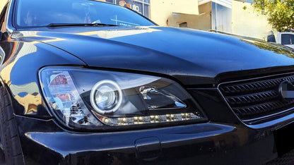 Black CCFL DRL Projector Headlights Fit For Lexus IS200 IS300 Toyota Altezza 1999-2005