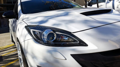 Black 3D DRL LED Projector Headlights Fit For Mazda 3 MPS 2009-2013