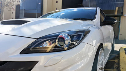 Black 3D DRL LED Projector Headlights Fit For Mazda 3 MPS 2009-2013