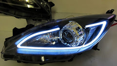 Black 3D DRL LED Projector Headlights Fit For Mazda 3 MPS 2009-2013