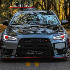 Demon Eye 3D LED DRL Projector Head Light Fit For Mitsubishi Lancer CJ EVO X VRX 2007-2017