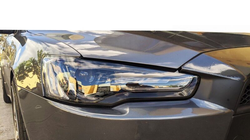 3D Neon LED DRL Projector Headlights Fit For Mitsubishi Lancer CJ EVO X VRX 2007-2017