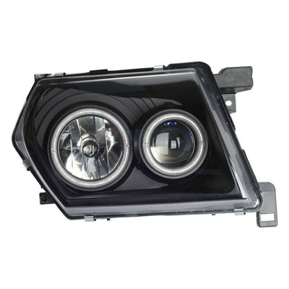 Pair Head Lights Lamps Black LED AngelEye Fit For Nissan Patrol GU 1-3 1997-2007