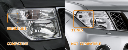 Black LED Angel-Eyes Head Light Fit For Nissan Navara D40 Pathfinder R51 2004-2011