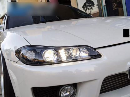 COPLUS Dual LED Projector Head Lights With LED Indicators Fit For Nissan 200SX S15 Silvia 1999-2002