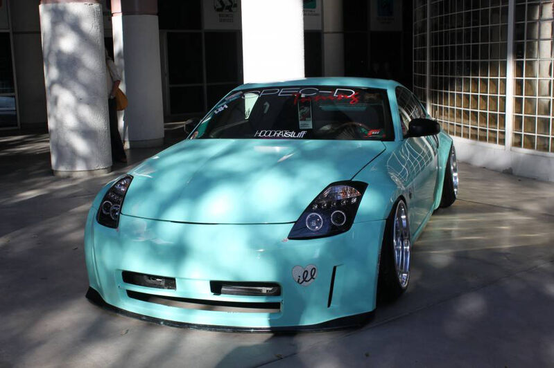 Black LED DRL Angel Eyes Projector Head Lights Fit For Nissan 350Z Z33 Fairlady 2003-2005