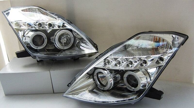 Clear LED DRL Angel Eyes Projector Headlights Fit For Nissan 350Z Fairlady Z33 2003-2005