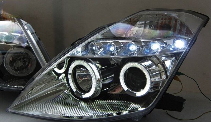 Clear LED DRL Angel Eyes Projector Headlights Fit For Nissan 350Z Fairlady Z33 2003-2005