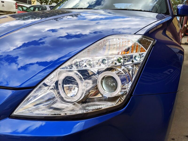 Clear LED DRL Angel Eyes Projector Headlights Fit For Nissan 350Z Fairlady Z33 2003-2005
