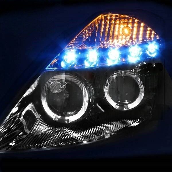 Clear LED DRL Angel Eyes Projector Headlights Fit For Nissan 350Z Fairlady Z33 2003-2005