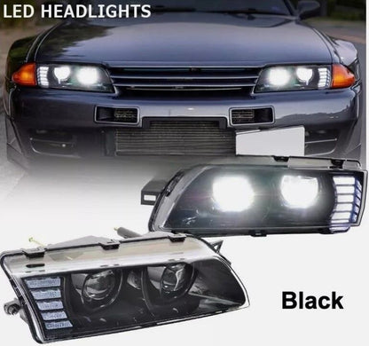 COPLUS 78 Works Dual LED Projector Headlights Fit For Nissan Skyline R32 GTR GTST RB26 1989-1994