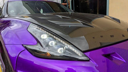 COPLUS Triple LED Projector Headlights with Sequential Indicators Fit For Nissan 370Z Z34 2008-2021