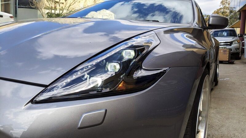 COPLUS Triple LED Projector Headlights with Sequential Indicators Fit For Nissan 370Z Z34 2008-2021