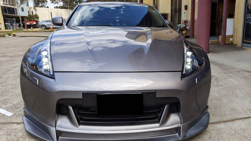 COPLUS Triple LED Projector Headlights with Sequential Indicators Fit For Nissan 370Z Z34 2008-2021