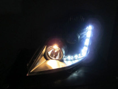 DRL LED Black Projector Headlights Fit For Nissan 350Z Z33 Fairlady Halogen Type 2003-2005