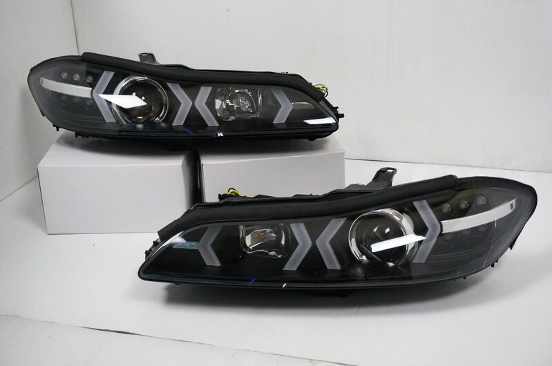 Black LED 3D DRL Projector Headlights & LED Indicators Fit For Nissan S15 200sx Silvia 1999-2002